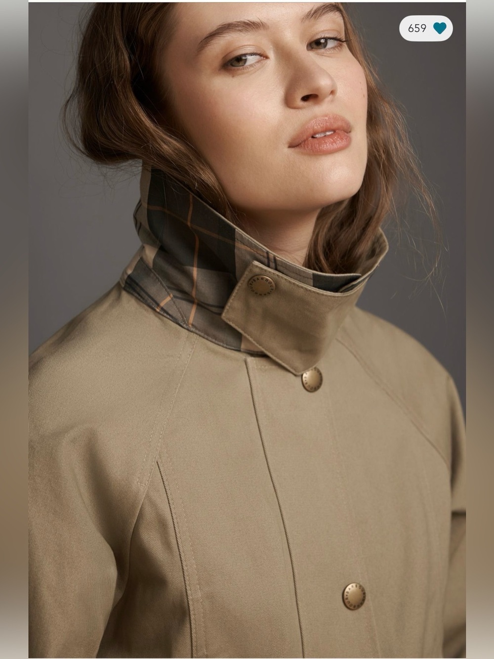 NWT Anthropologie Barbour Beadnell Crop   Jacket Trench Coat 🇬🇧 US 12/ UK 16